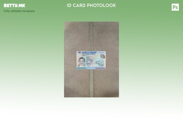 Модерен стил Италијанска лична карта (сегашна) картичка (ажурирана) преден шабло